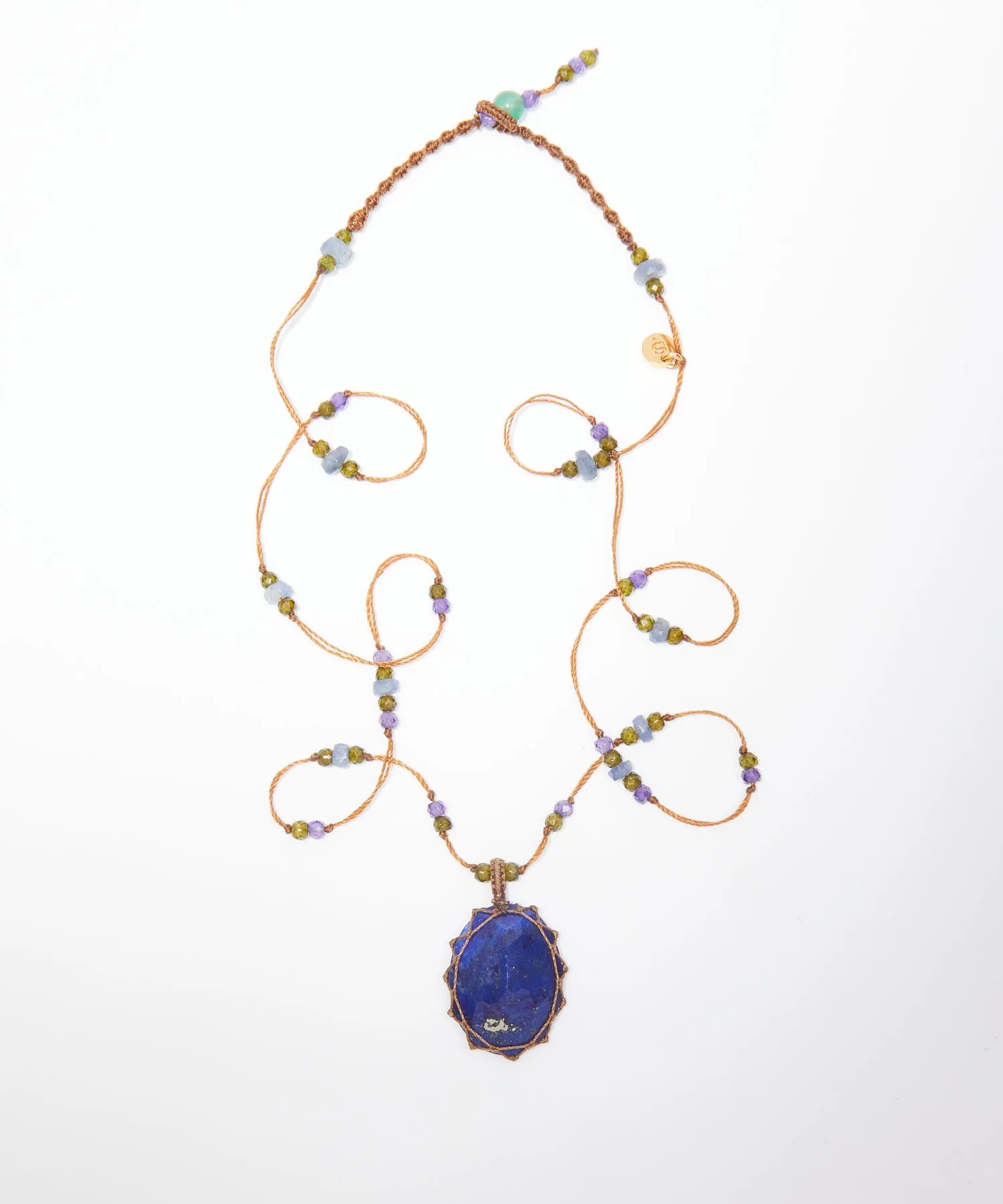 Short Tibetan necklace - Lapiz Lazuli
