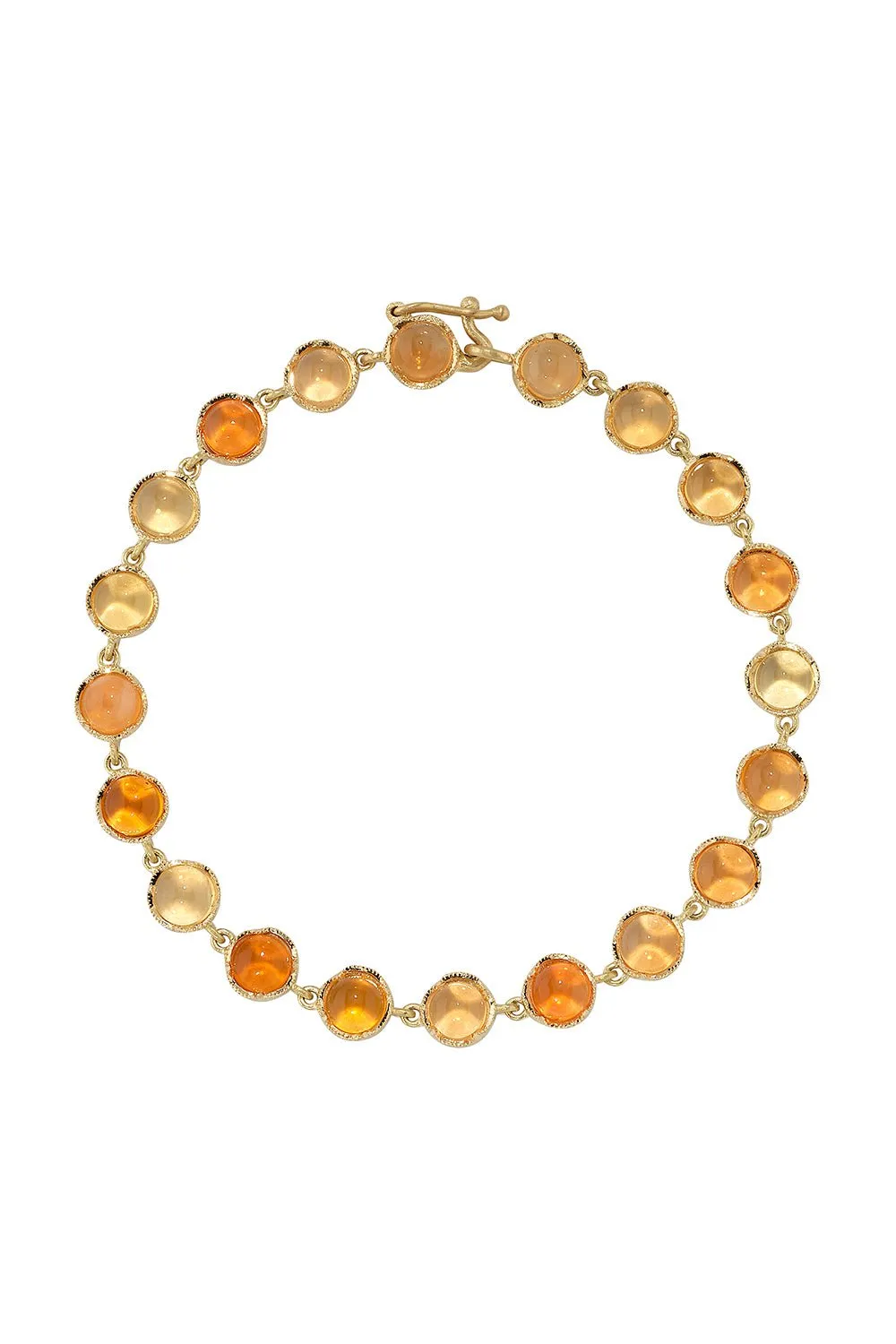 Small Classic Mexican Fire Opal Link Bracelet