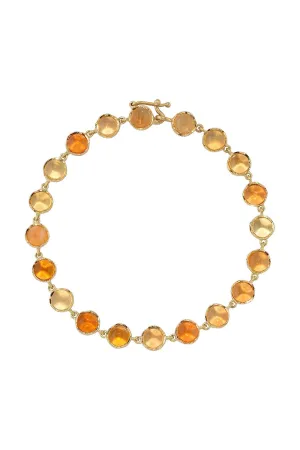 Small Classic Mexican Fire Opal Link Bracelet