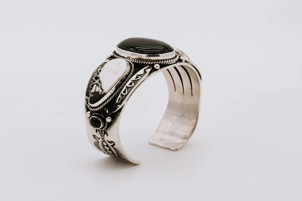 White Buffalo Onyx Cuff Bracelet