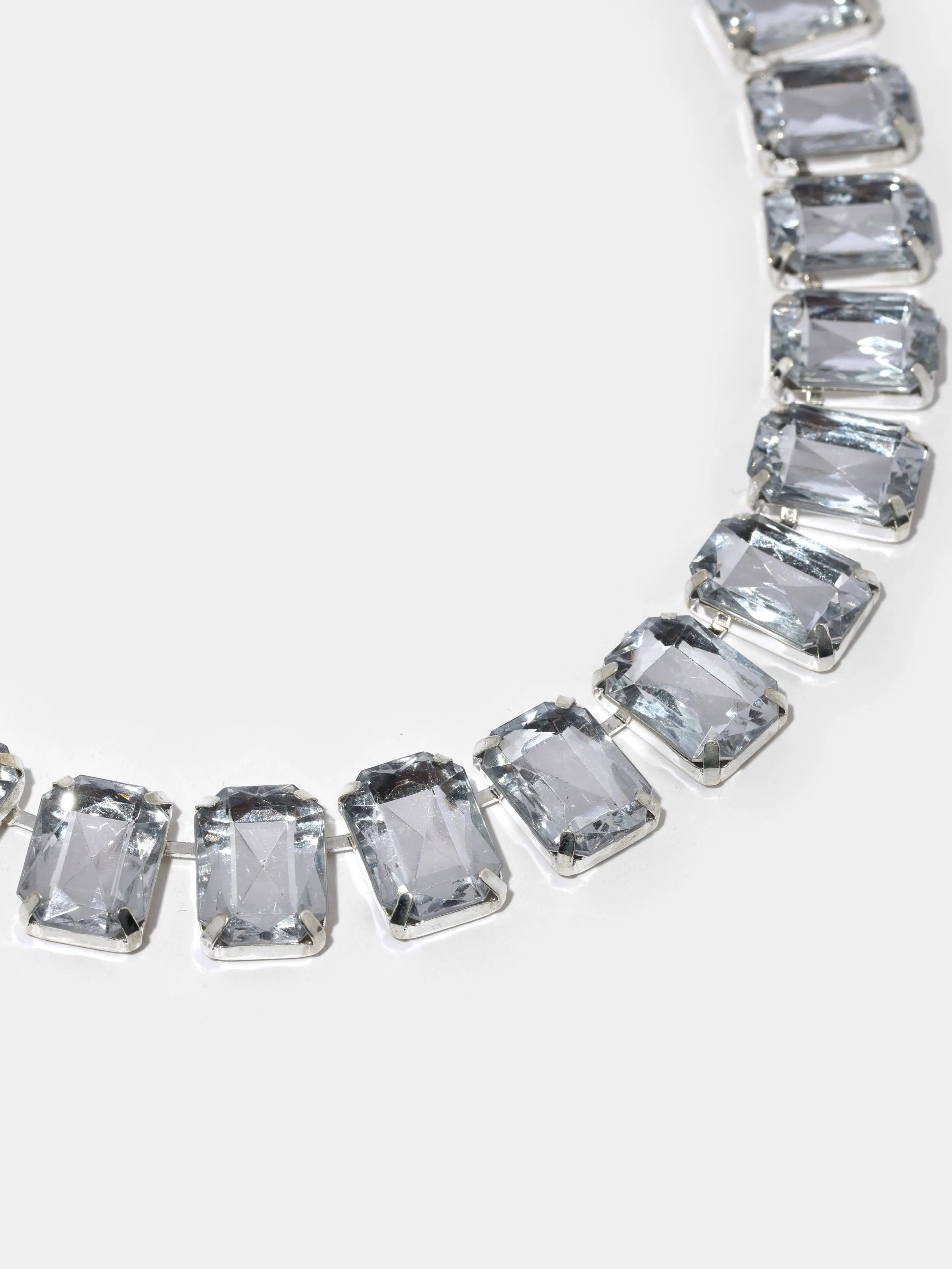 XL Emerald Cut Crystal Choker Necklace