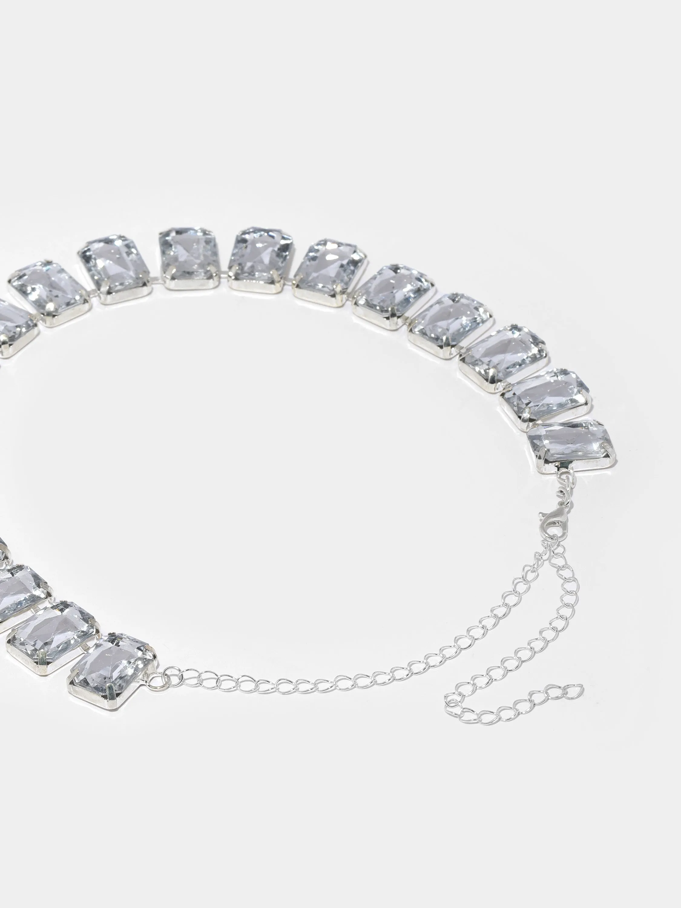 XL Emerald Cut Crystal Choker Necklace