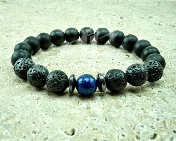 Yahto 10mm Matte Onyx Beaded Bracelet