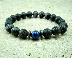 Yahto 10mm Matte Onyx Beaded Bracelet