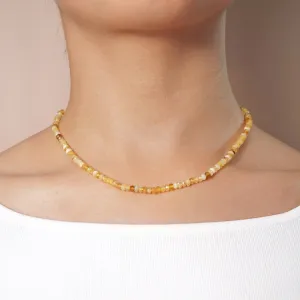 Yellow Opal Faceted Rondelle 4.5mm