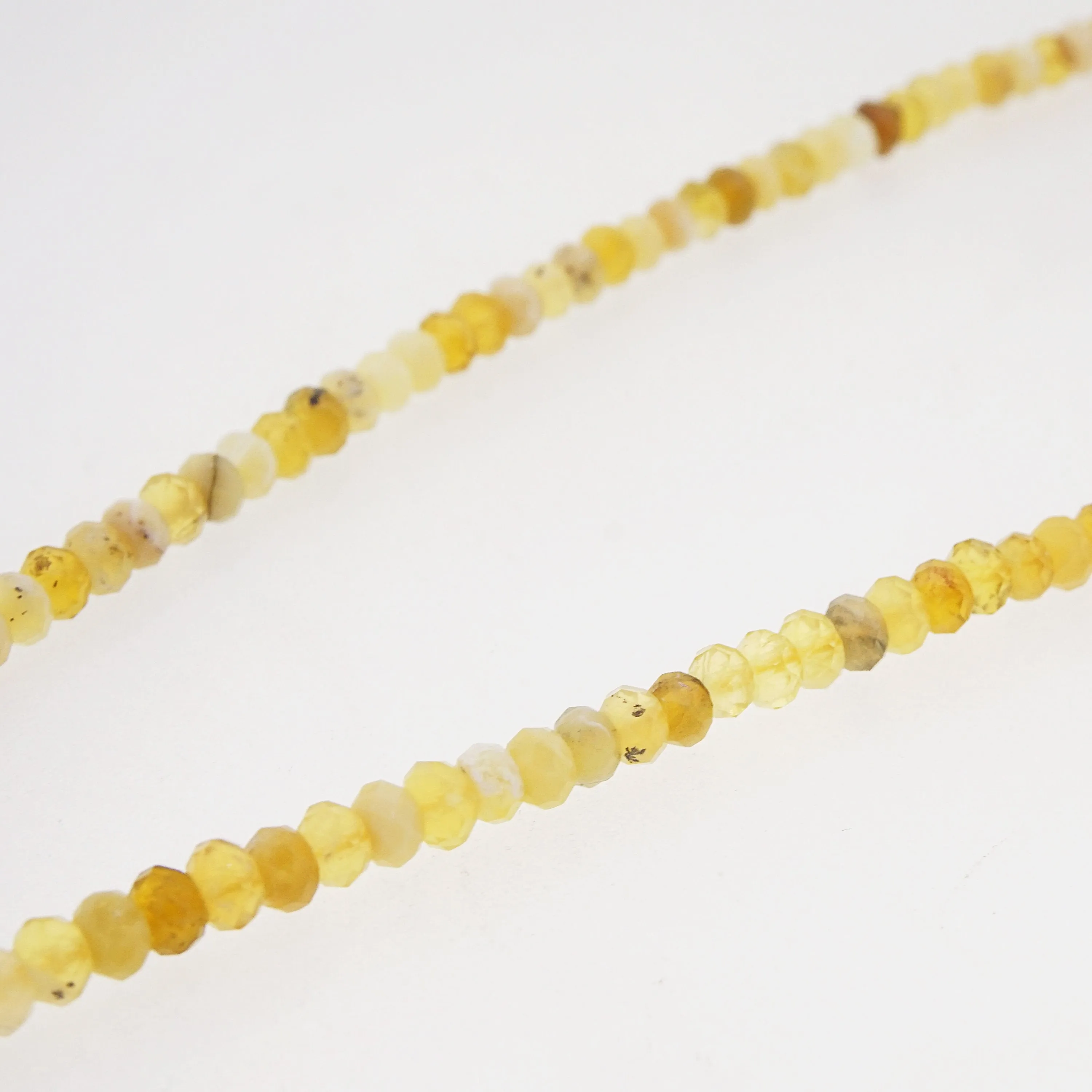 Yellow Opal Faceted Rondelle 4.5mm
