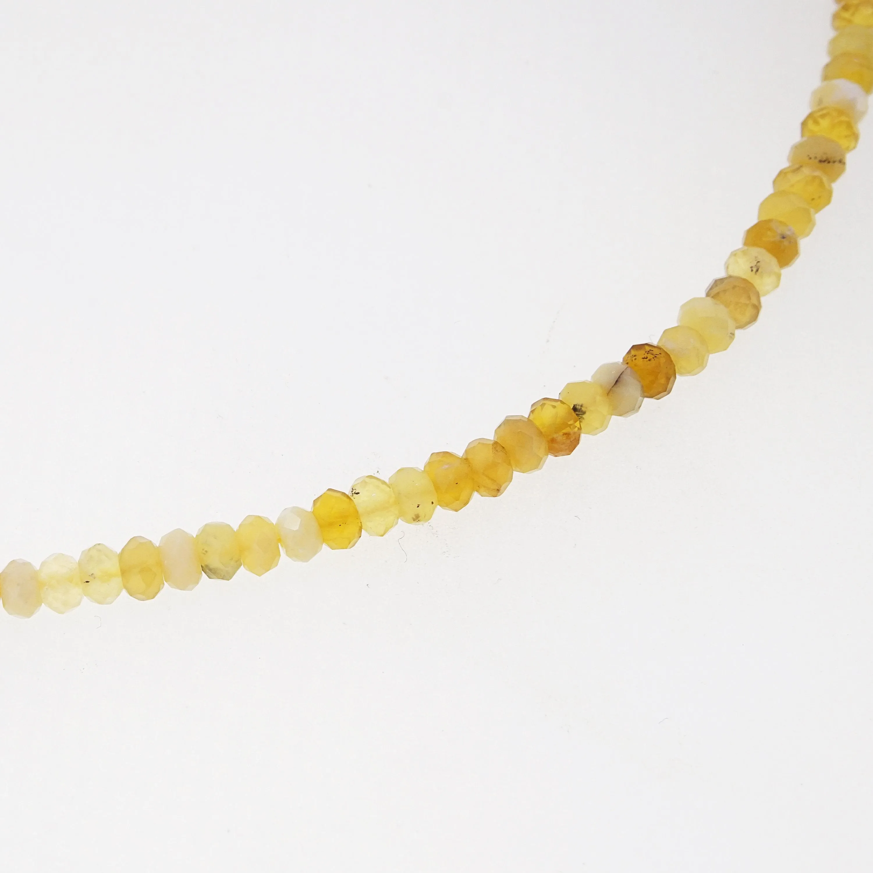 Yellow Opal Faceted Rondelle 4.5mm