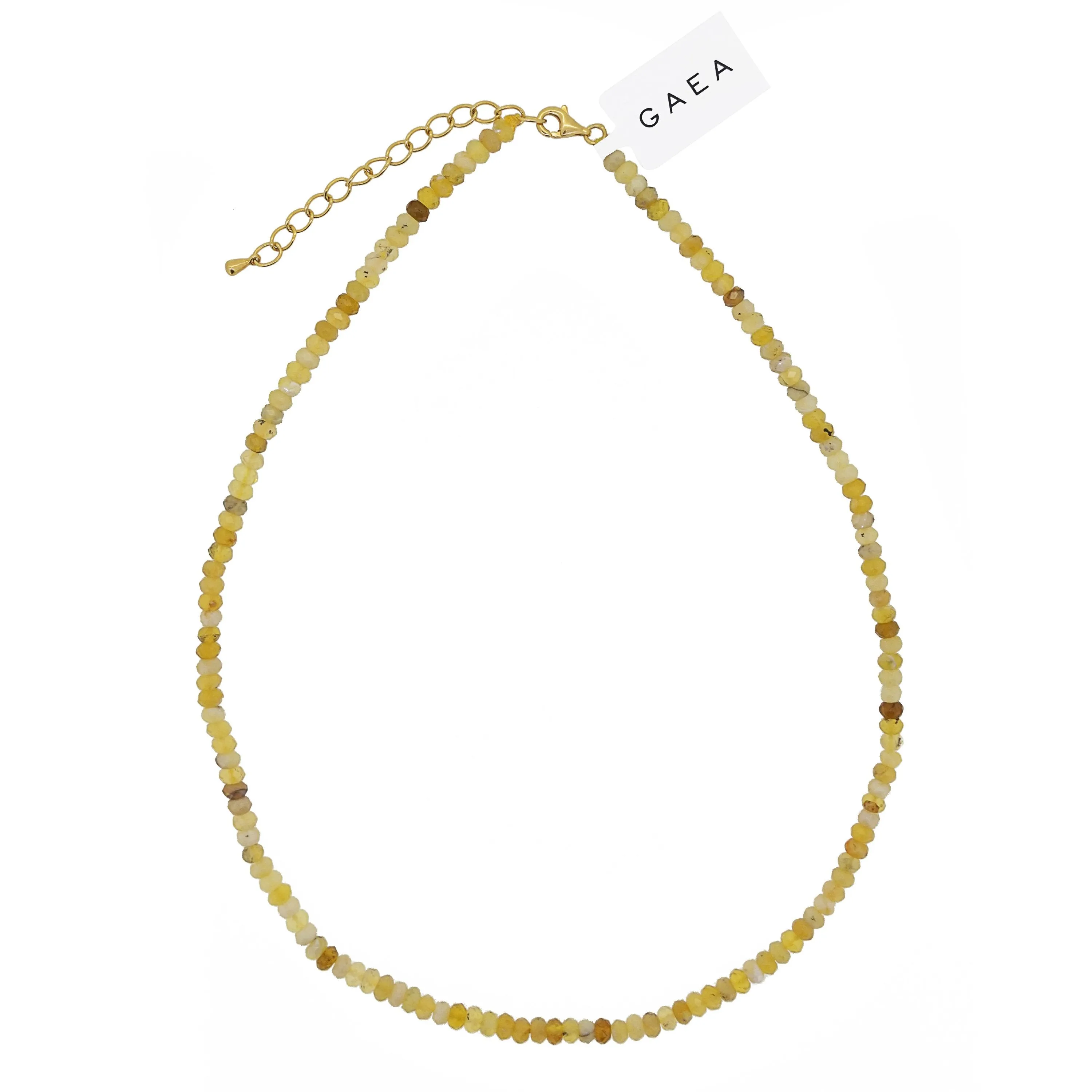 Yellow Opal Faceted Rondelle 4.5mm
